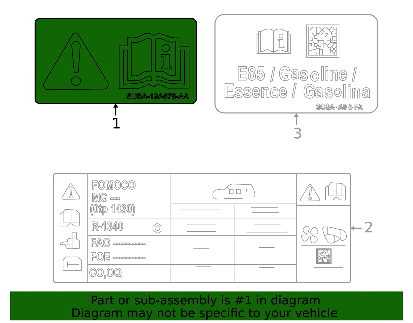 Engine Decal - Ford (l1mz5400014a) - view 3