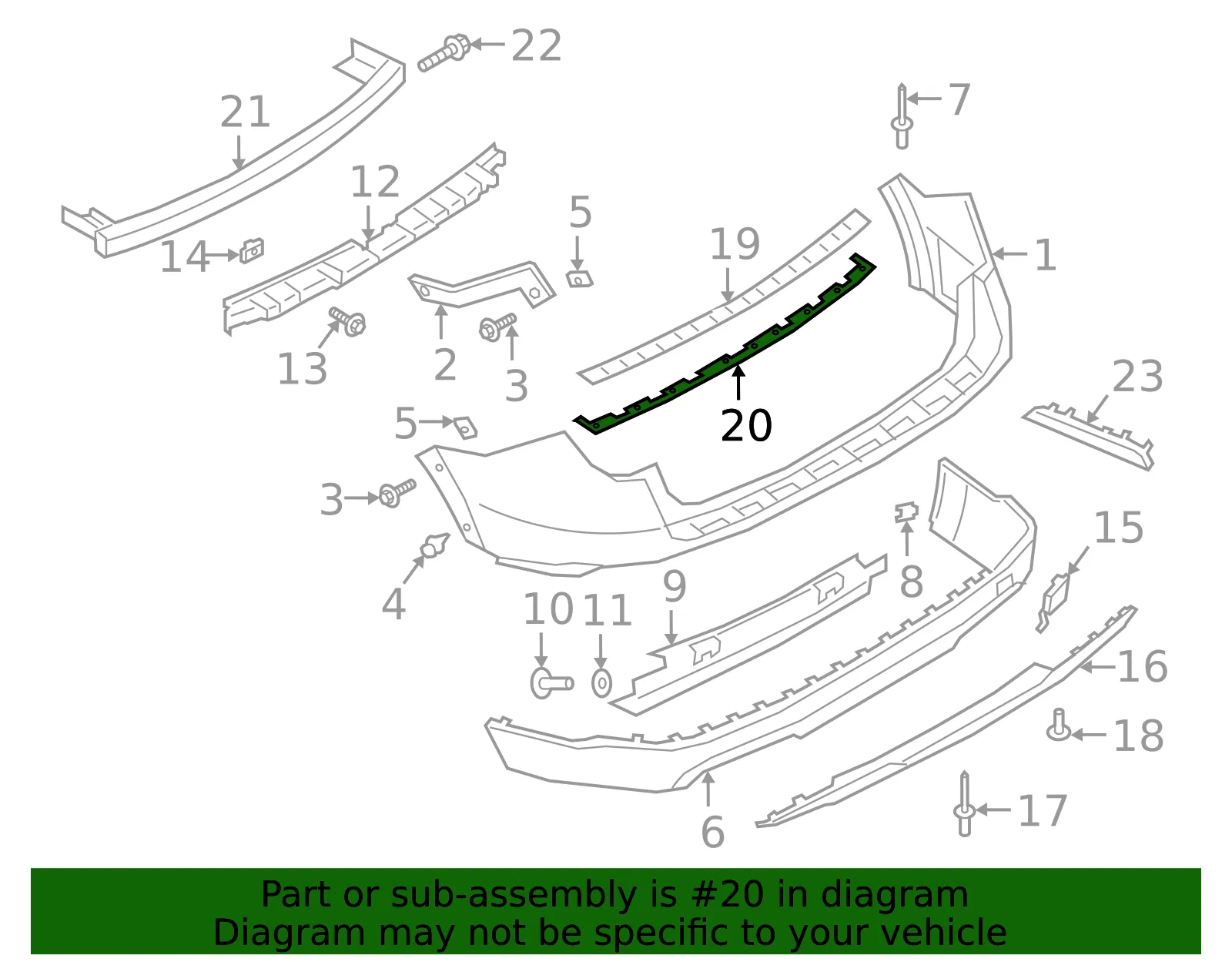 Bumper Trim - Ford (lb5z17c830ca) - view 5