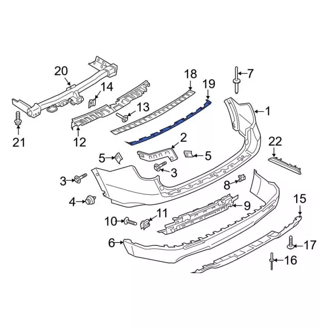 Bumper Trim - Ford (lb5z17c830da)