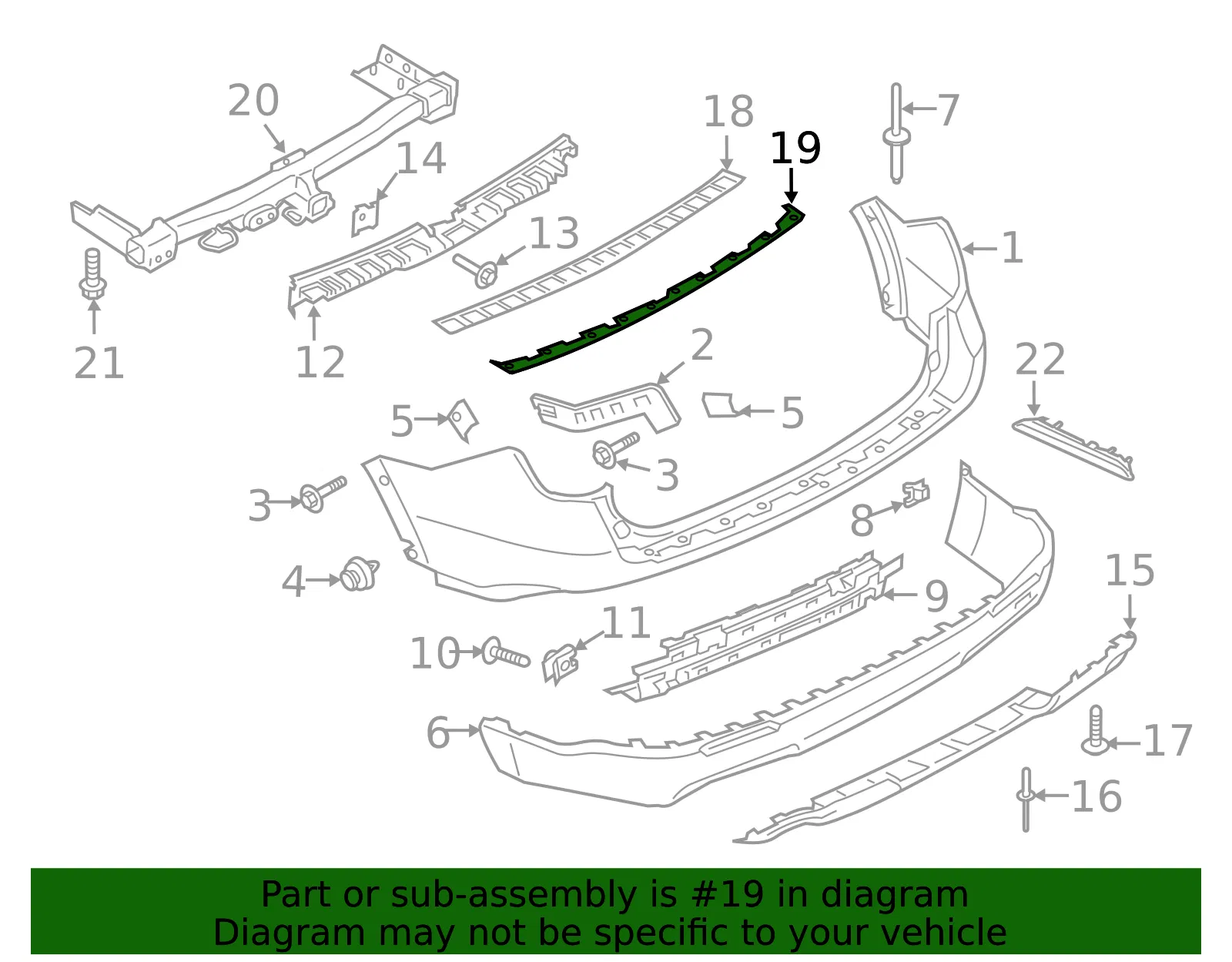 Bumper Trim - Ford (lb5z17c830da) - view 4