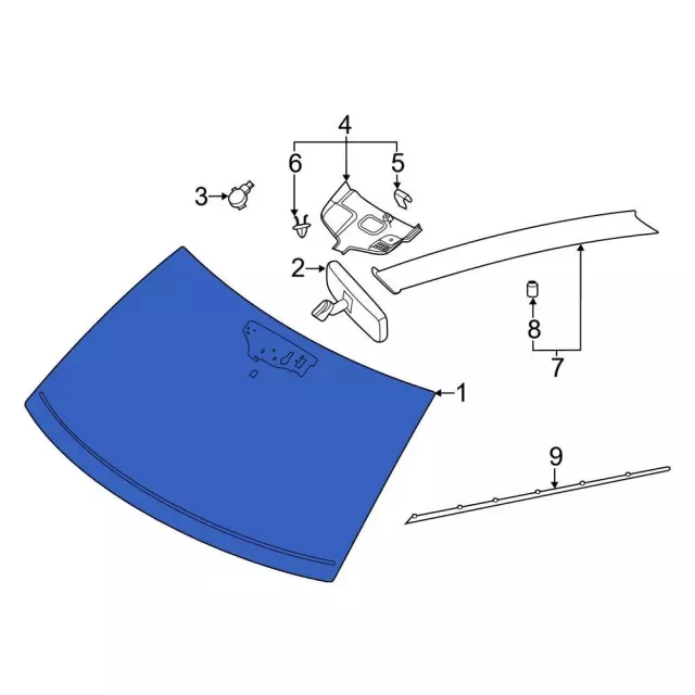 Windshield - Ford (lb5z7803100d)