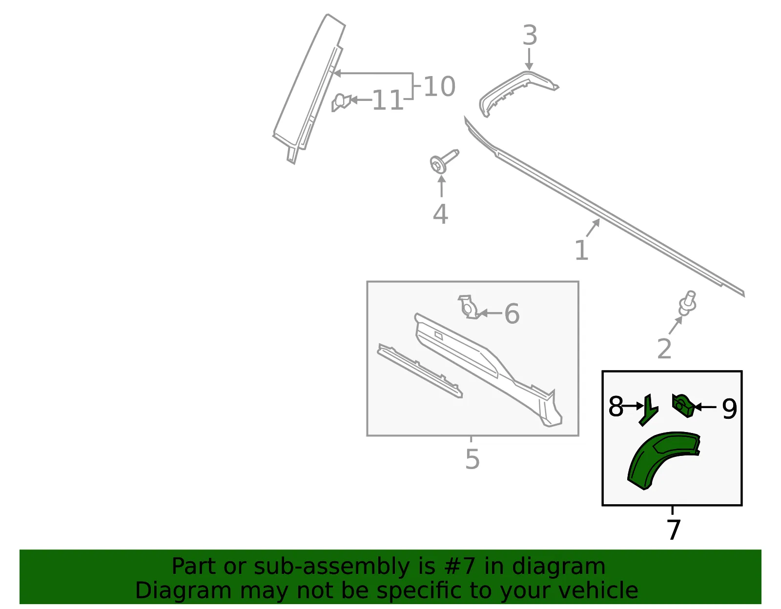 Wheel Opening Molding - Ford (lb5z7829165ac) - view 2