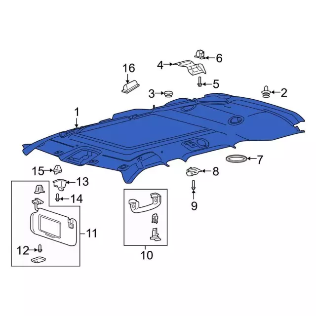 Headliner - Ford (lb5z7851916mu)