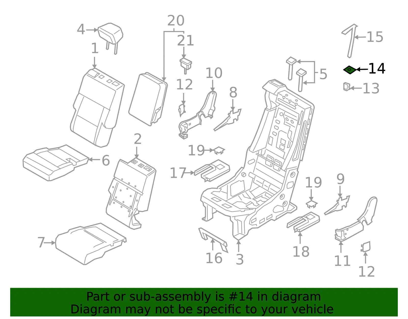Bezel Latch - Ford (lb5z78624a08aa) - view 5
