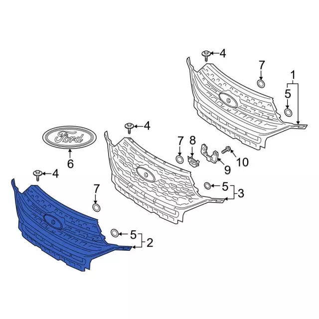 Grille - Ford (lb5z8200cd)