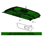 Headliner - Ford (lc2z1551940db) - view 4