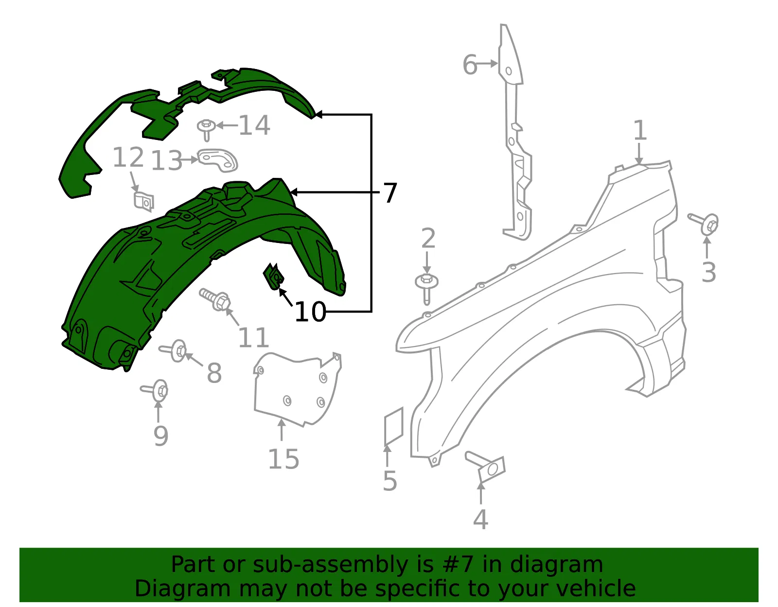 Fender Splash Shield - Ford (lc3z16102e) - view 3