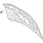 Hood Panel - Ford (lc3z16612c) - view 13
