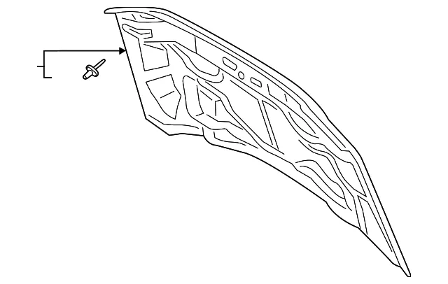 Hood Panel - Ford (lc3z16612c) - view 5