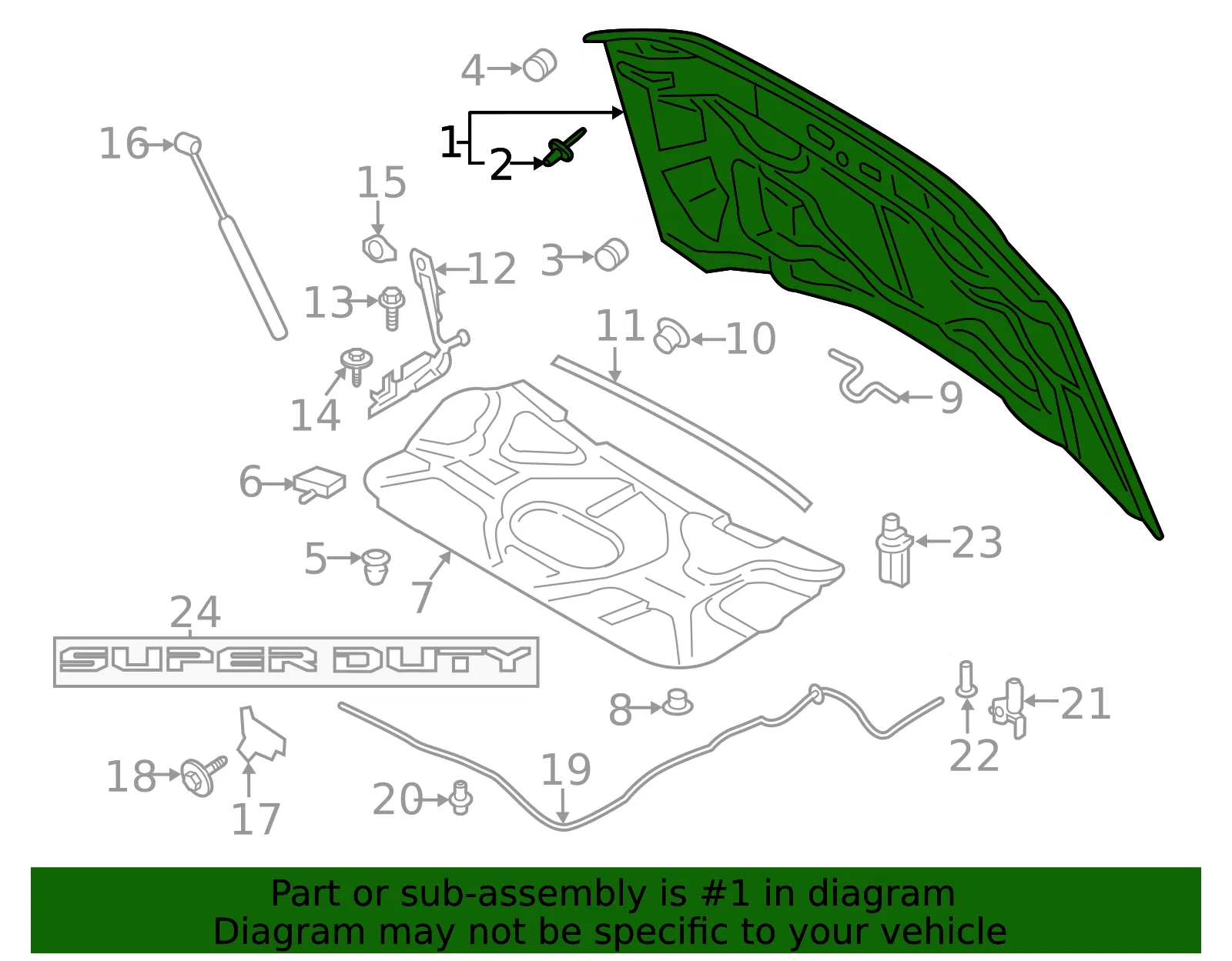 Hood Panel - Ford (lc3z16612c) - view 6