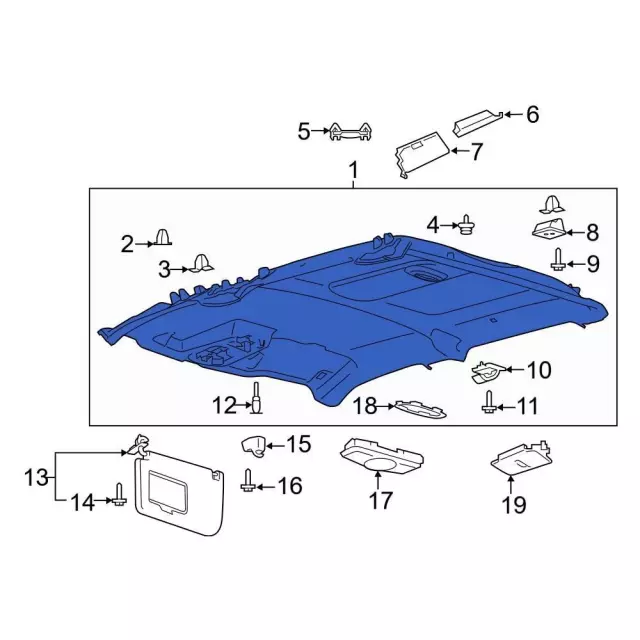Headliner - Ford (lc3z2651944bc) - view 5