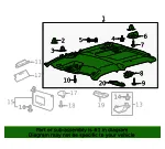 Headliner - Ford (lc3z2851944ba) - view 10