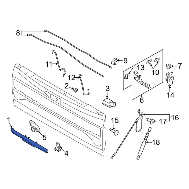 Tailgate Handle - Ford (lc3z9943400fa) - view 2