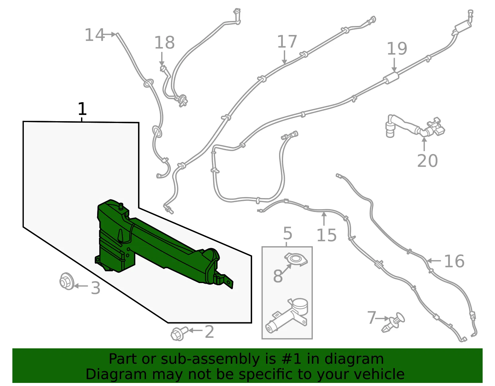 Reservoir Windshield Washer - Ford (lc5z17618f) - view 5