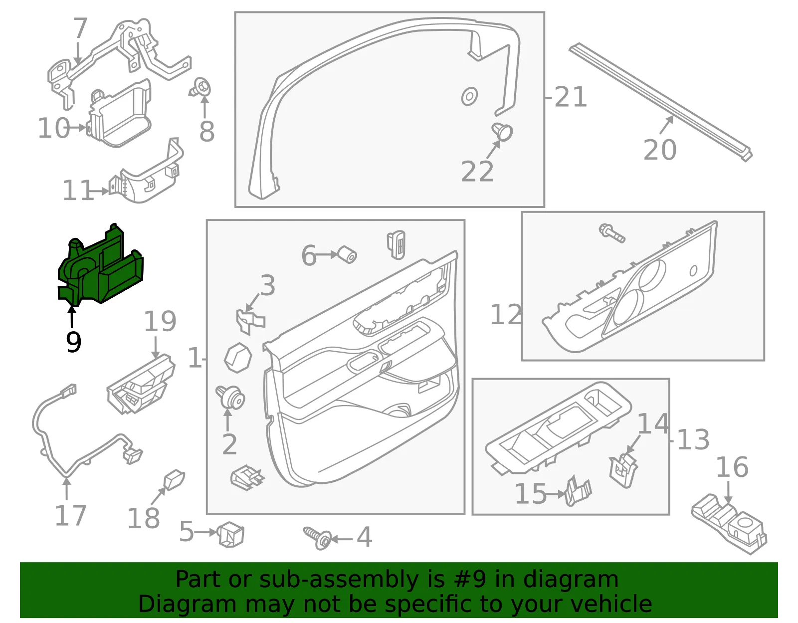 Handle Assembly Door Inner - Ford (lc5z5422601ac) - view 3