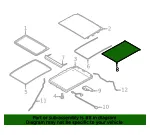 Headlining Sliding Roof Pane - Ford (lc5z78519a02ba) - view 4