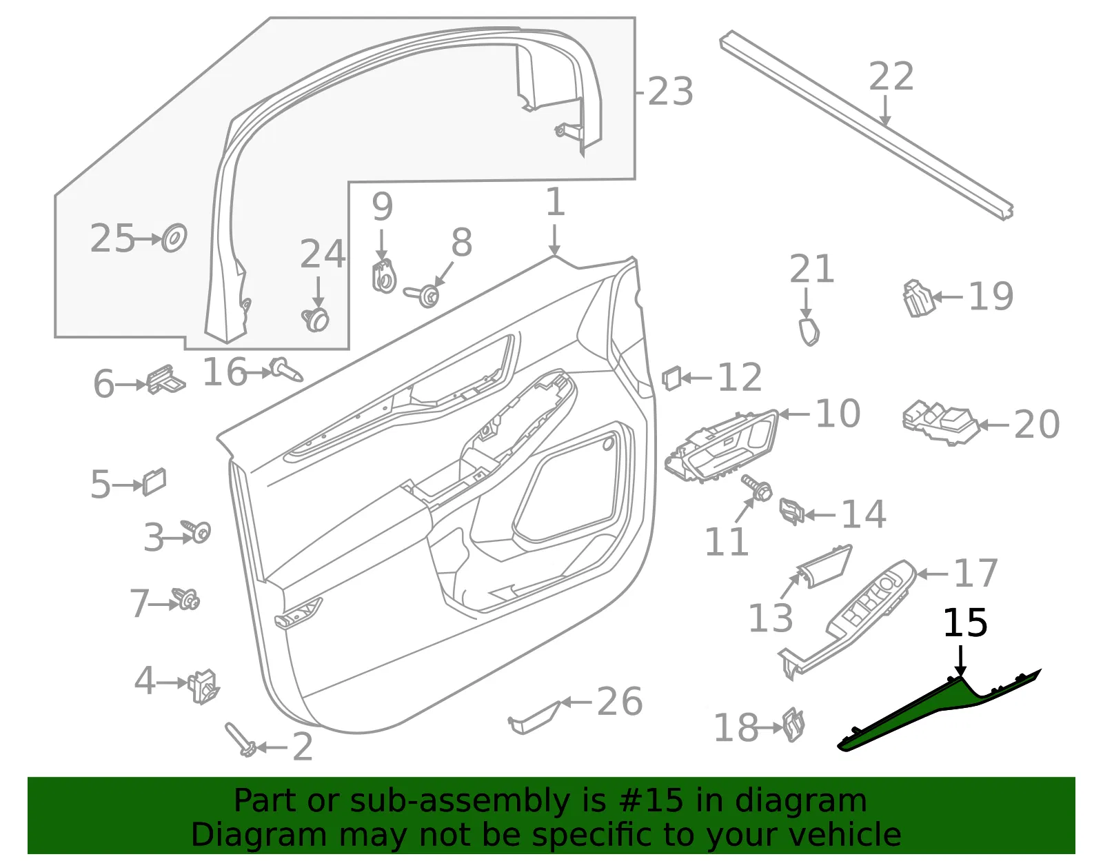 Trim Molding - Ford (lj6z78239a01ac) - view 2