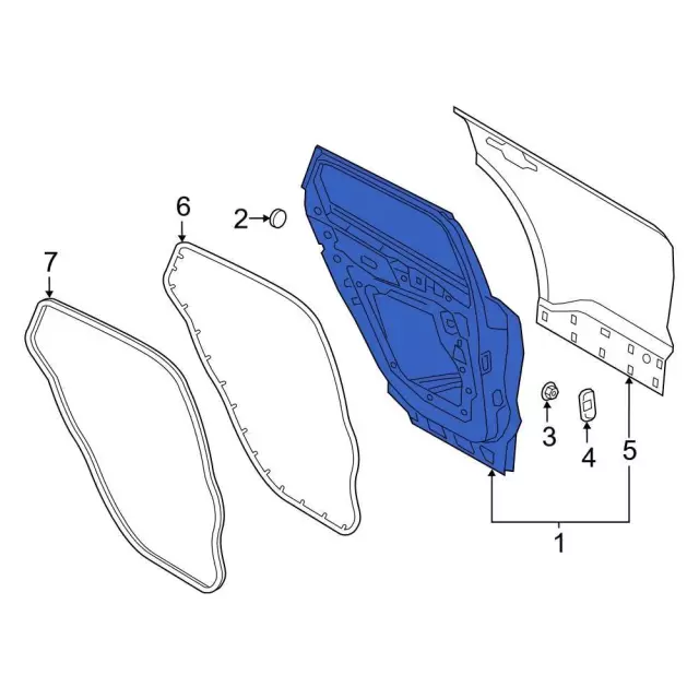 Door Shell - Ford (lj6z7824630a) - view 2
