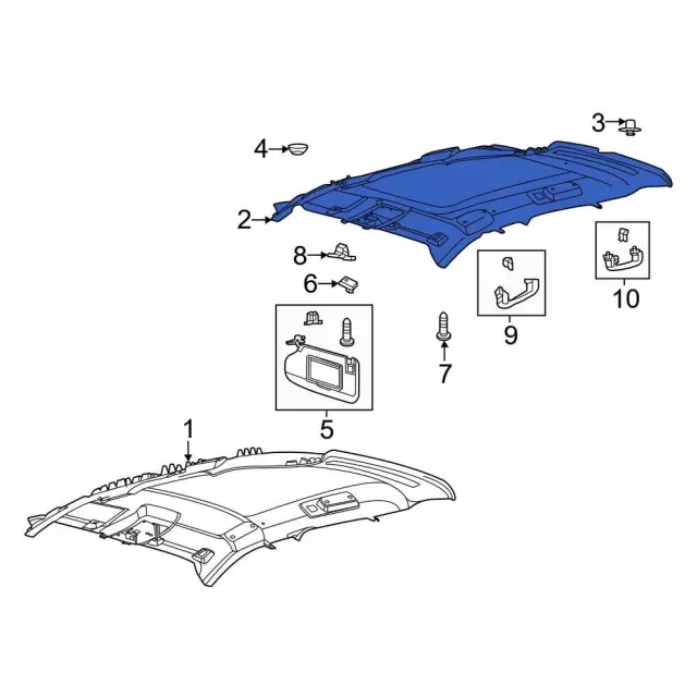 Headliner - Ford (lj6z7851916ch)