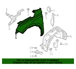 Fender Assembly Front - Ford (lj7z16005a) - view 7