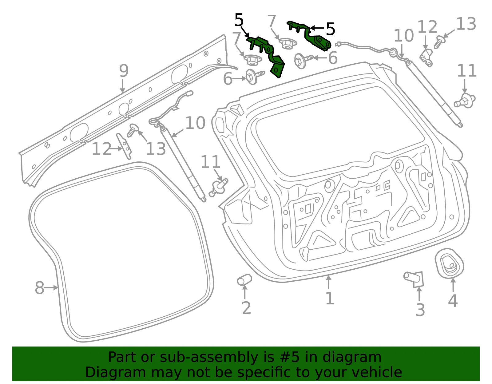 Hinge Assembly - Ford (lj7z7842900a) - view 3