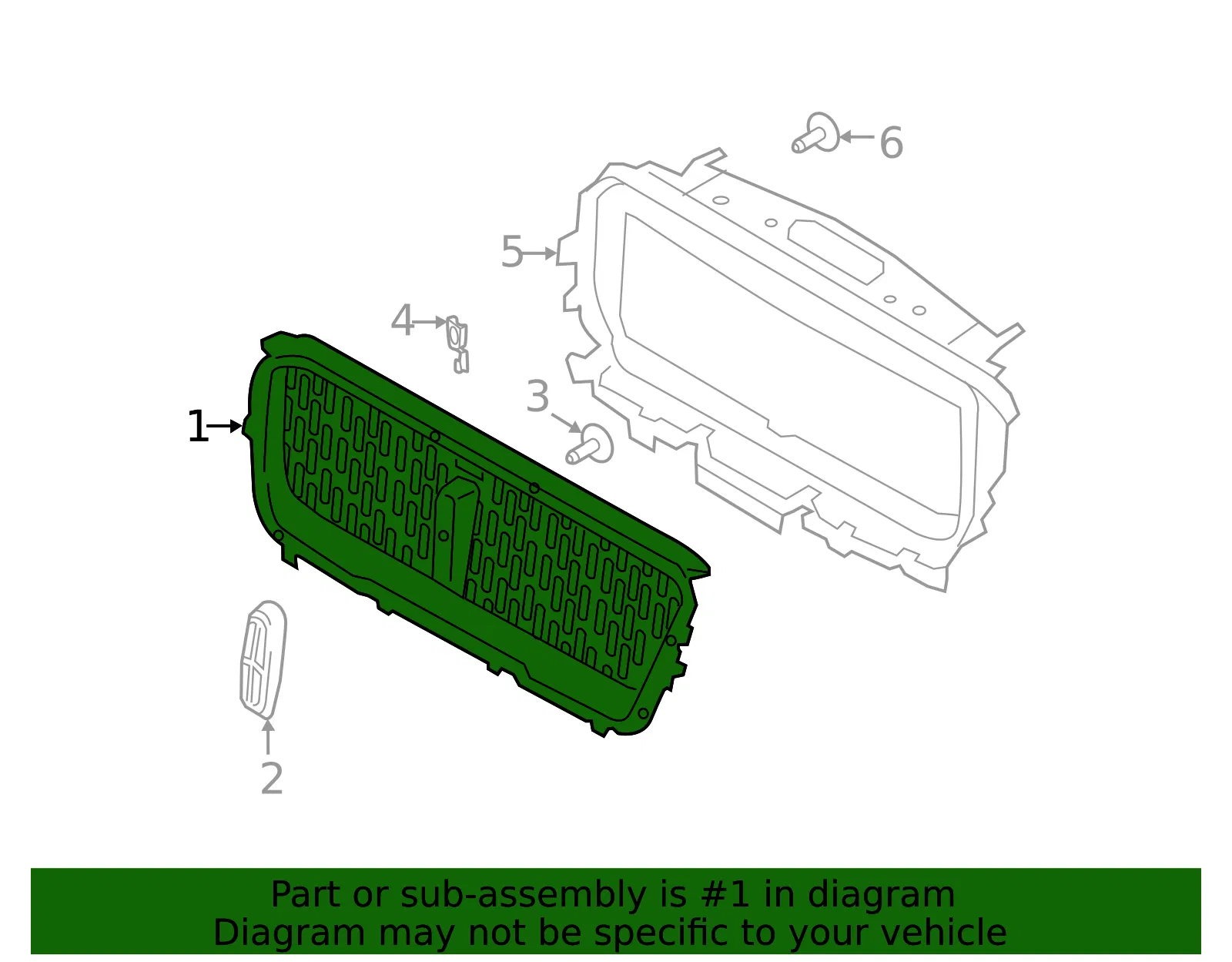 Grille Assembly Radiator - Ford (lj7z8200da) - view 2