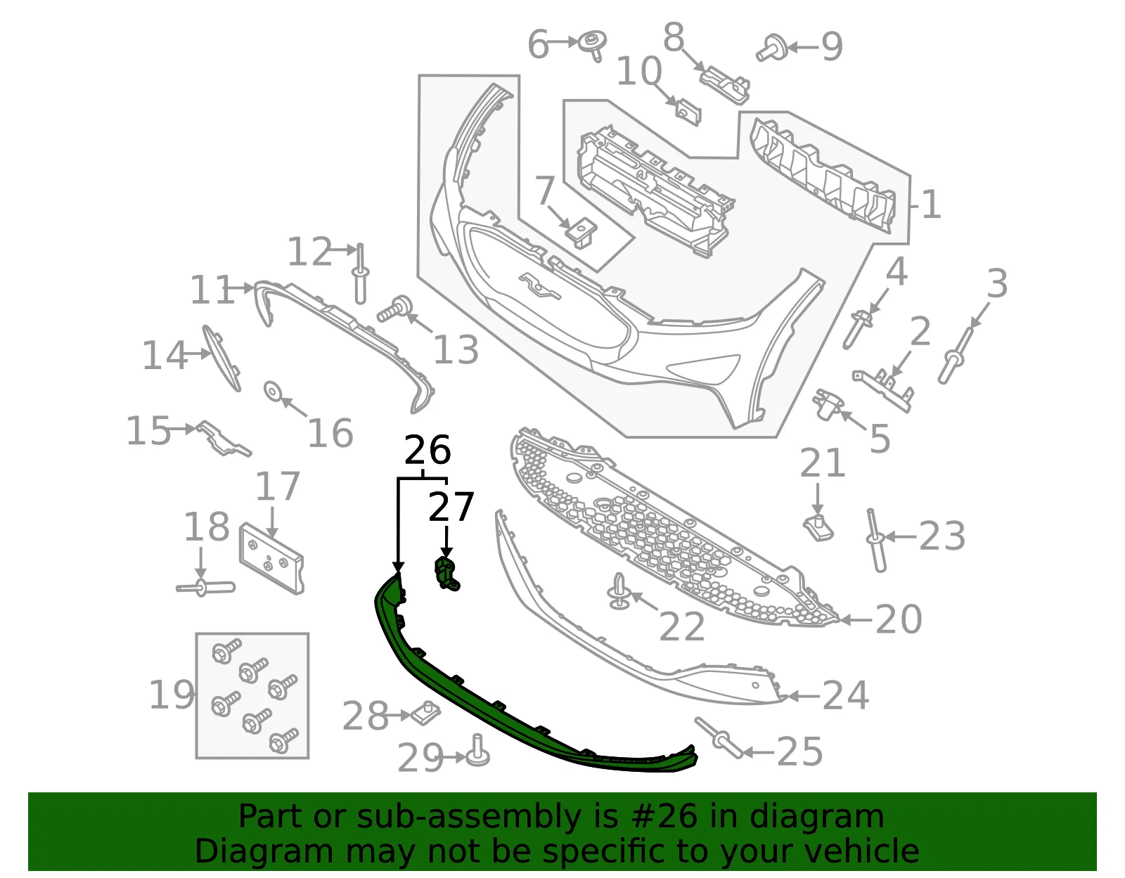 Valance Panel - Ford (lj8z17d957ea) - view 4