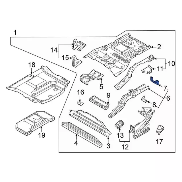 Bumper Bracket - Ford (lj9z17a750a) - view 7