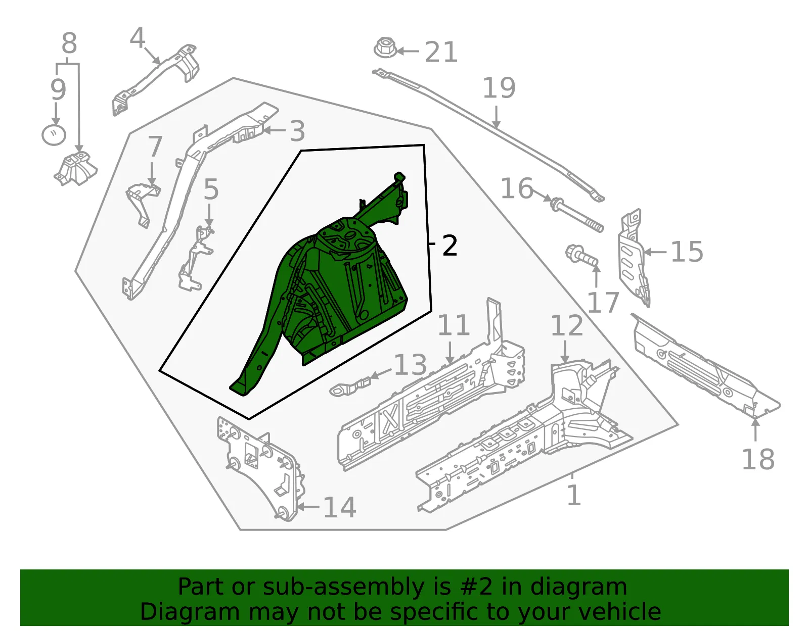 Apron Assembly - Ford (lj9z5810218a) - view 2