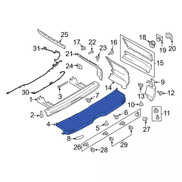 Bumper Cover - Ford (lk4z17c829ea) - view 4