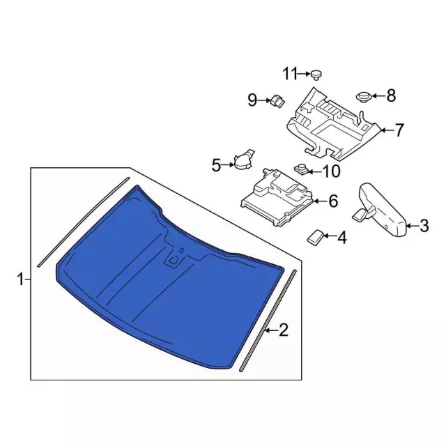 Windshield - Ford (ll1z7803100e) - view 4