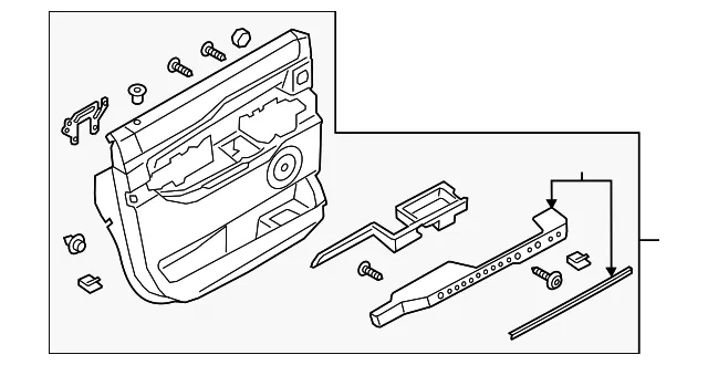 Door Interior Trim Panel - Ford (ll1z7827407cb)