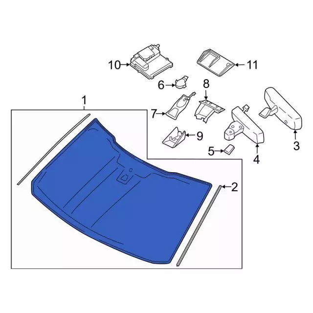 Windshield - Ford (ll3z1503100a) - view 2