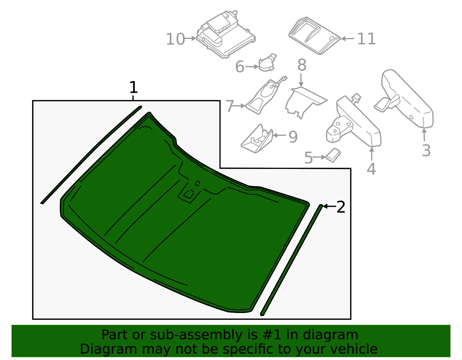 Windshield - Ford (ll3z1503100a) - view 4