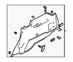 Quarter Trim Panel - Ford (ll7z4031112ea) - view 3
