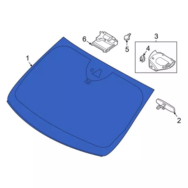 Windshield - Ford (m1pz7803100c) - view 4
