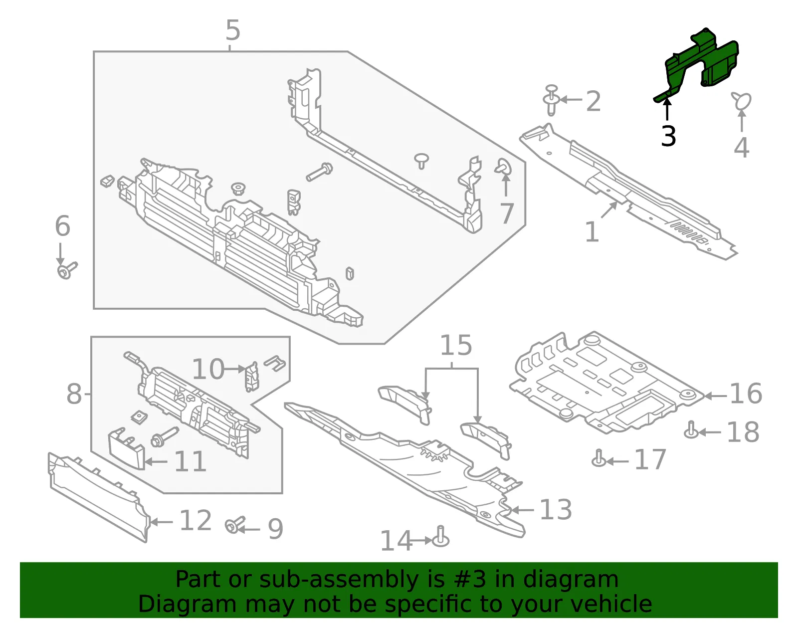Radiator Support Splash Shield - Ford (m2dz10317a) - view 4