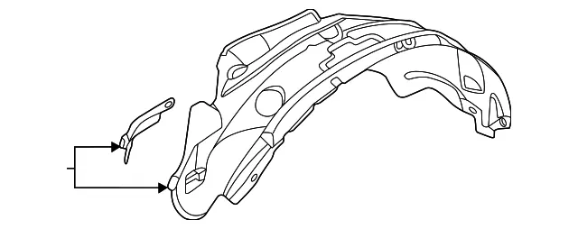 Fender Splash Shield - Ford (m2dz16102a) - view 3
