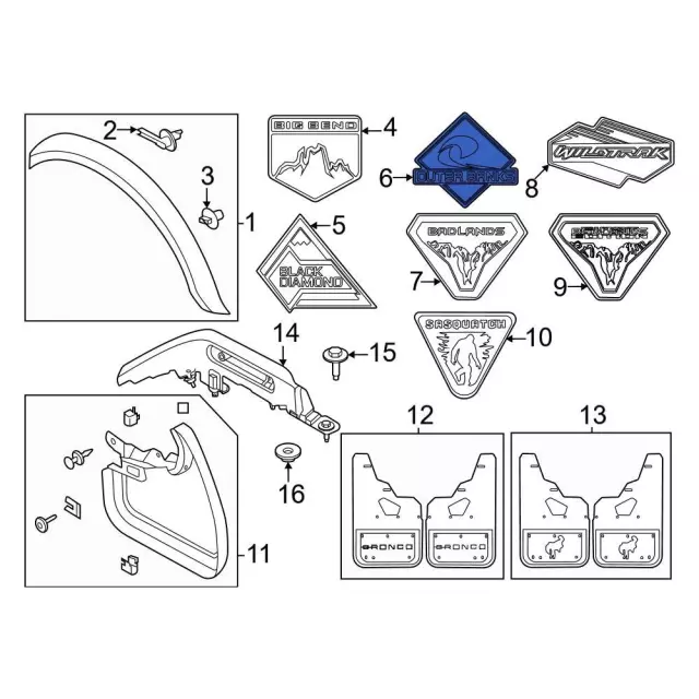 Fender Emblem - Ford (m2dz16720c) - view 8