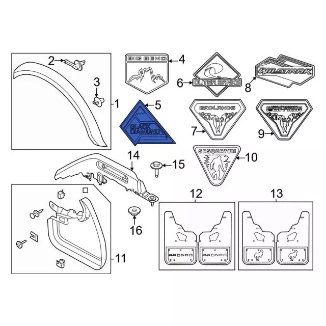 Fender Emblem - Ford (m2dz16720e) - view 6