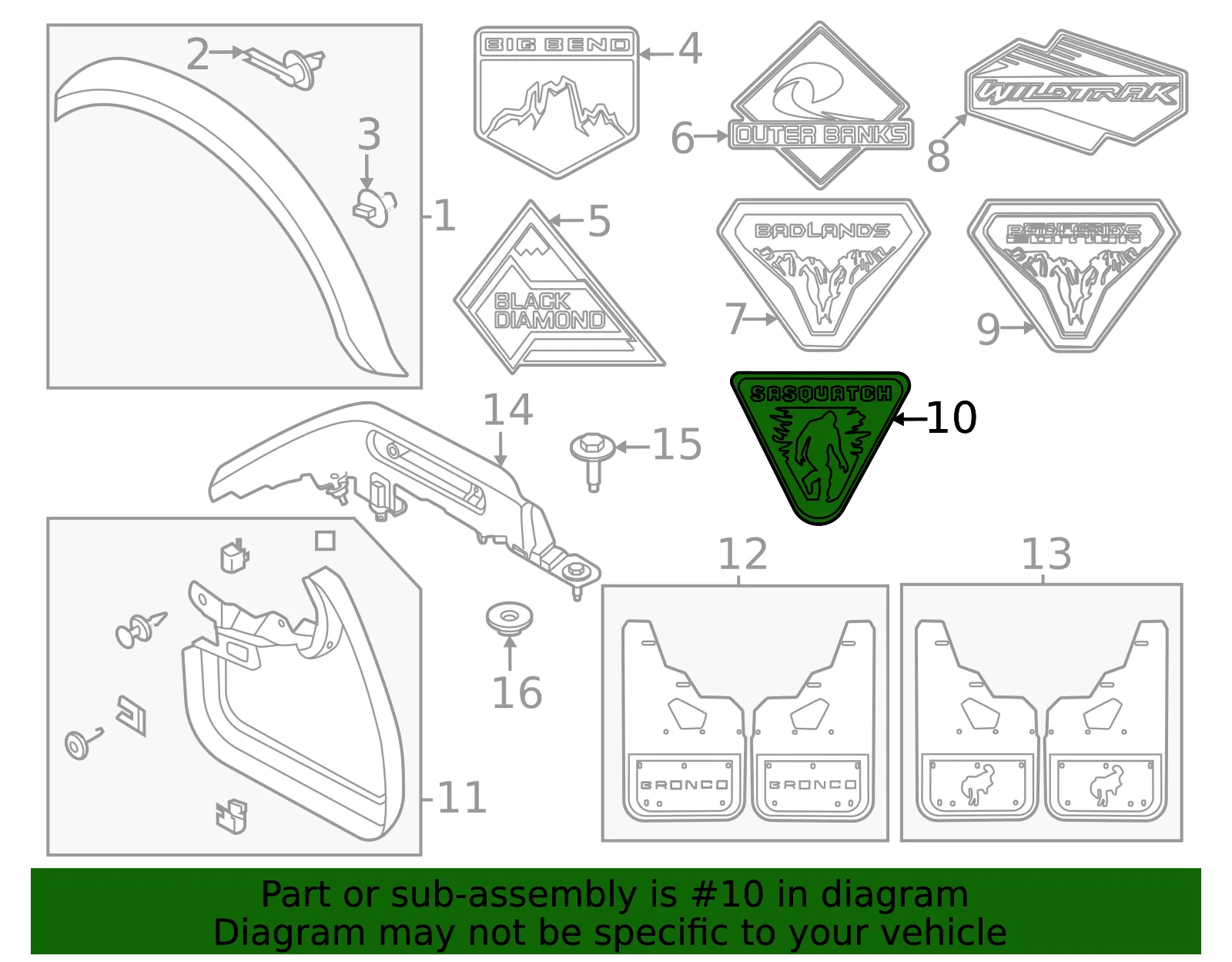 Fender Emblem - Ford (m2dz16720m) - view 3