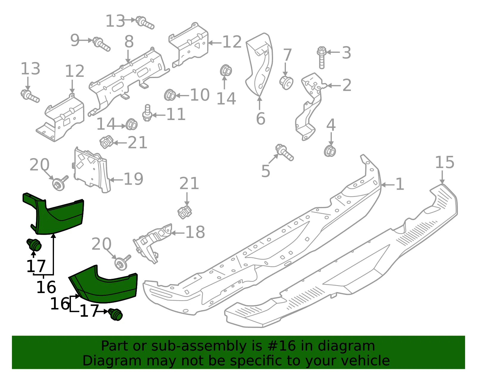 Bumper Extension - Ford (m2dz17810captm) - view 6