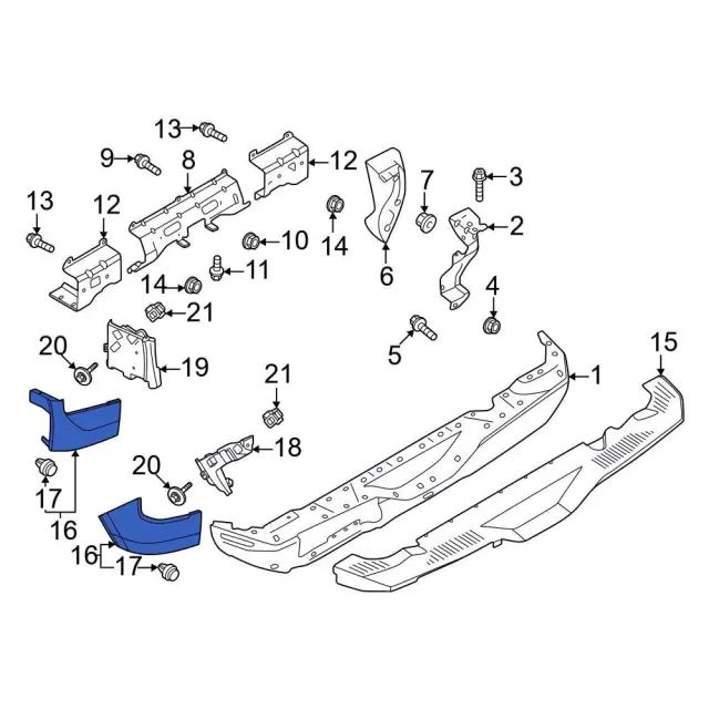 Bumper Extension - Ford (m2dz17810captm) - view 8