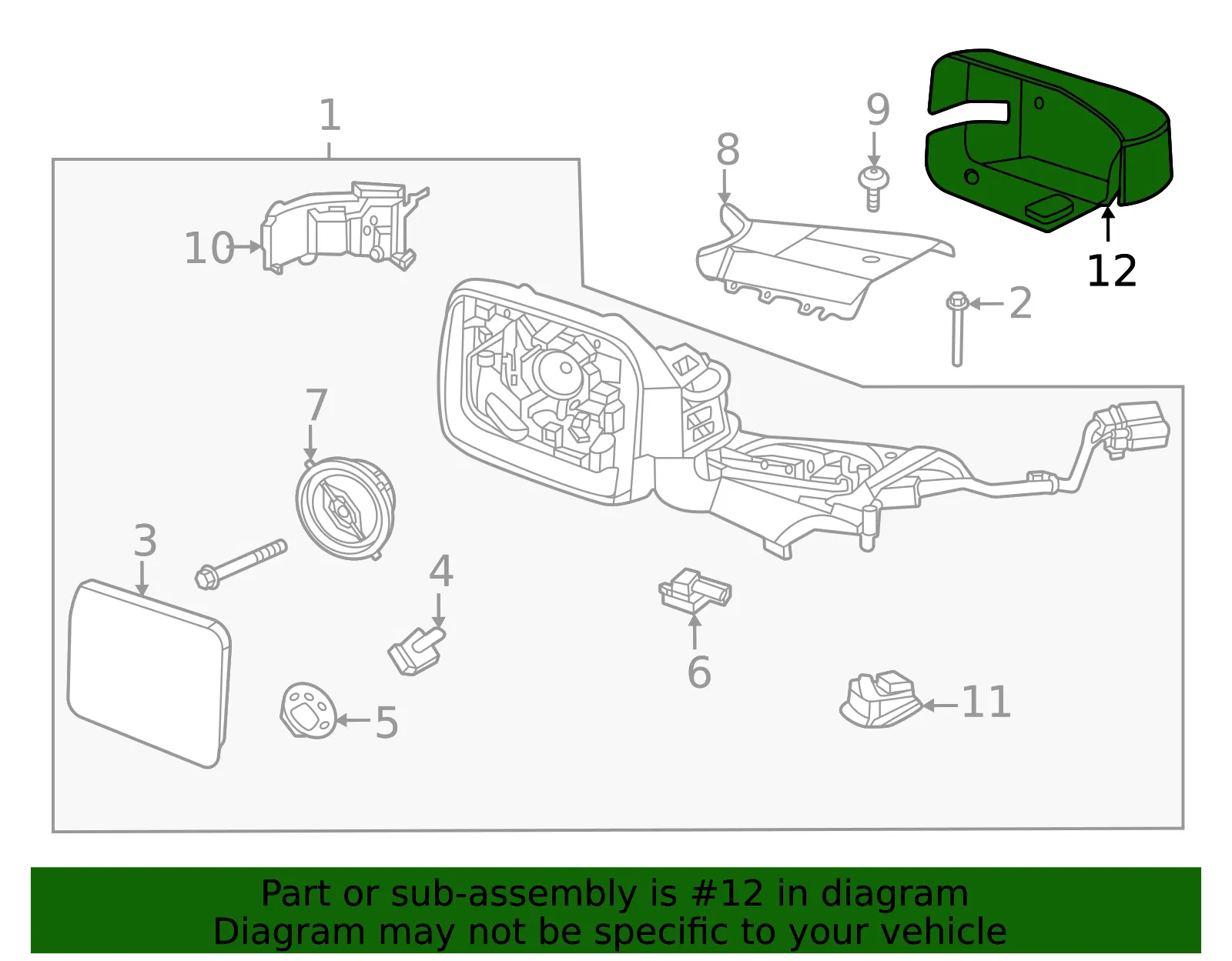 Mirror Cover - Ford (m2dz17d742eaptm) - view 4