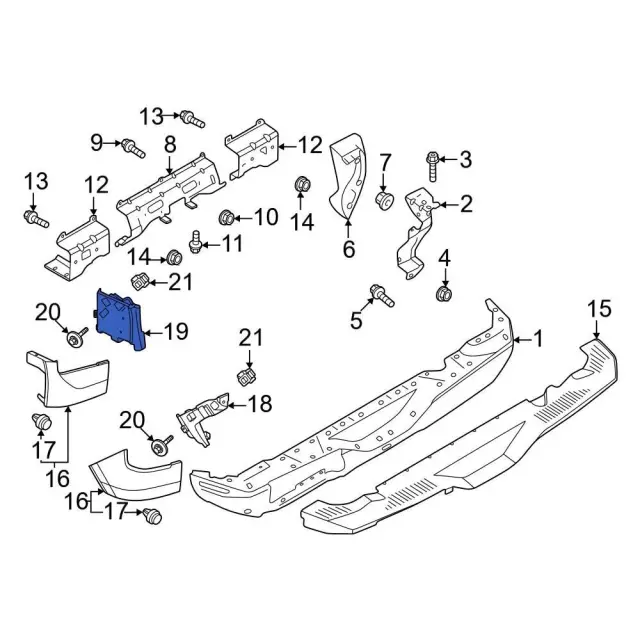 Bumper Extension Bracket - Ford (m2dz17d943c) - view 2