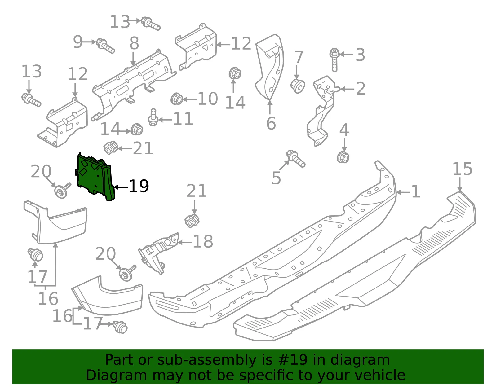 Bumper Extension Bracket - Ford (m2dz17d943c) - view 6