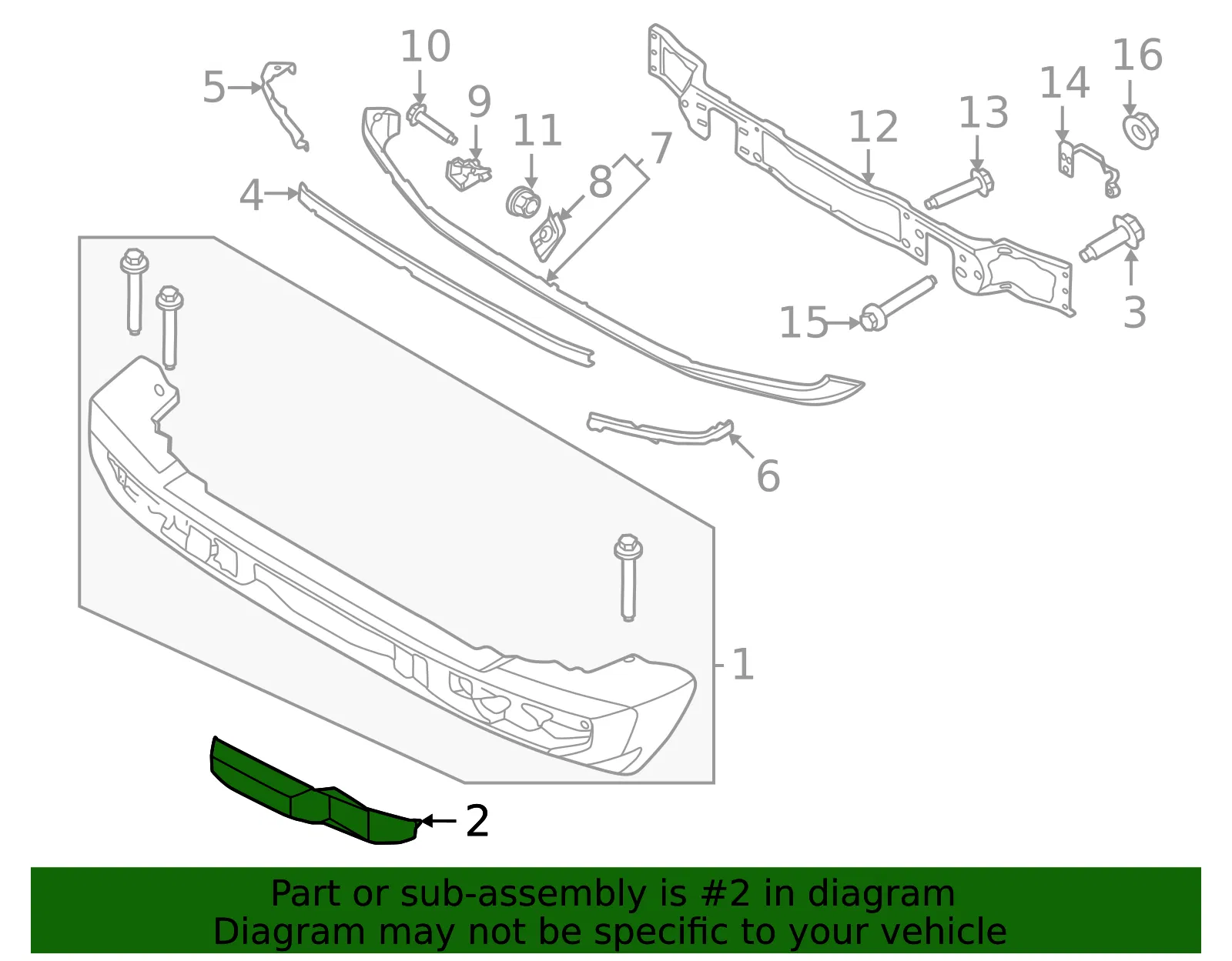 Bumper End Cap - Ford (m2dz17e811da) - view 3