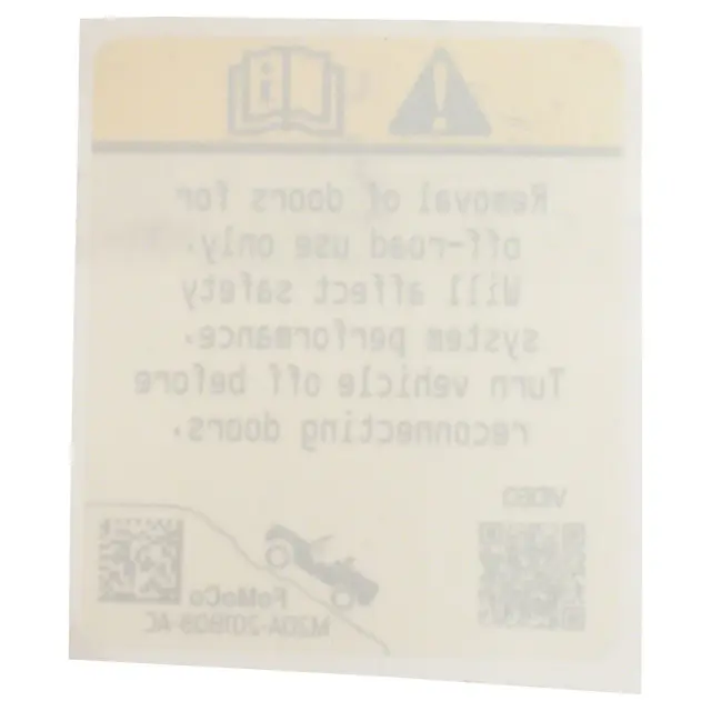 Caution Label - Ford (m2dz5400014a)