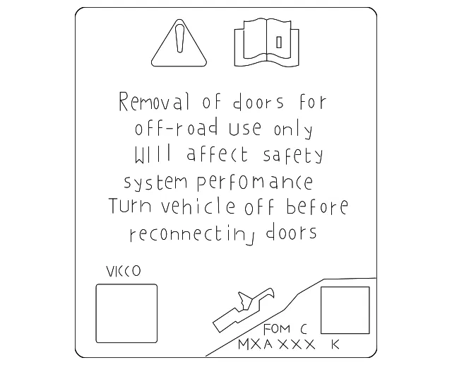 Caution Label - Ford (m2dz5400014a) - view 2