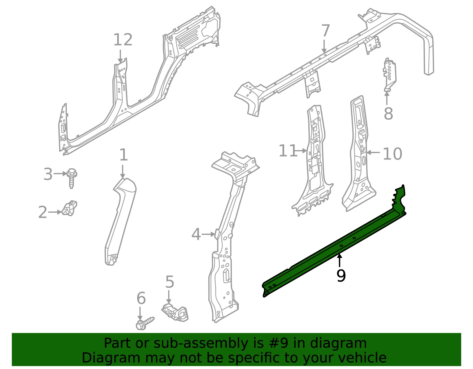 Rocker Panel - Ford (m2dz7810128a) - view 2